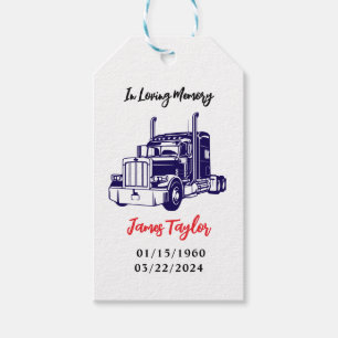 The Final Journey   Trucker Memorial Keychain Gift Tags