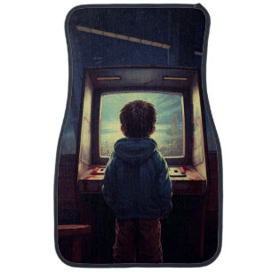 The Final Level A Retro Arcade Dream Car Floor Mat