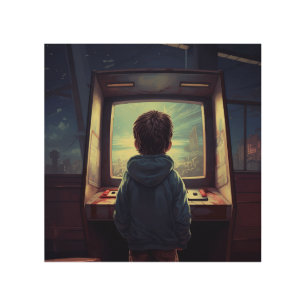 The Final Level   A Retro Arcade Dream Wood Wall Art