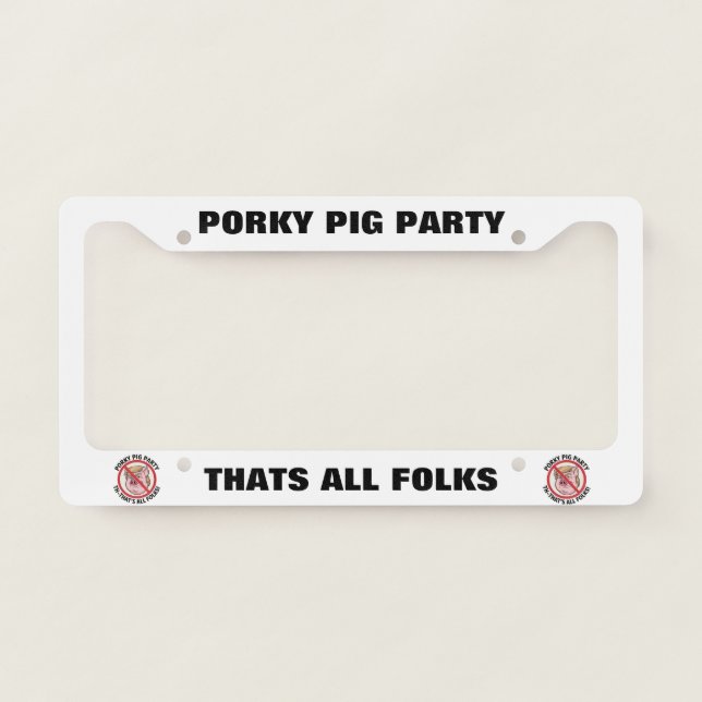 The Final Snort: Ending the Political Monopoly License Plate Frame (Front)