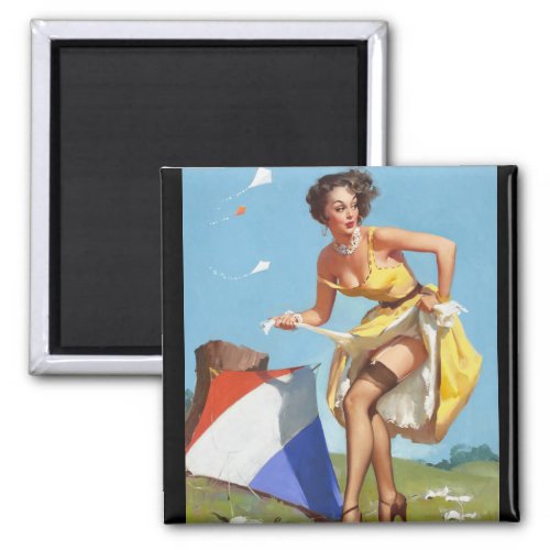 The Final Touch Pin Up Art Magnet