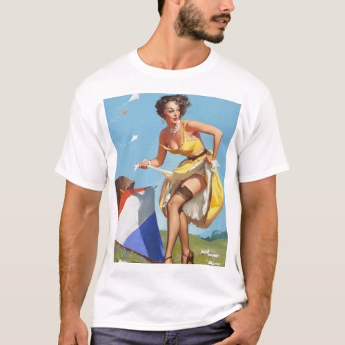 The Final Touch Pin Up Art T_Shirt