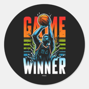 The Final Winning Shot Of The Sketll Game Classic Round Sticker