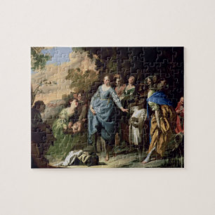 The Finding of Moses, c.1650-56 (oil on canvas) Jigsaw Puzzle