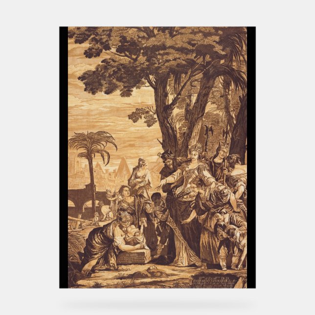 The Finding of Moses from Book of Exodus Acrylic Sign (Front)