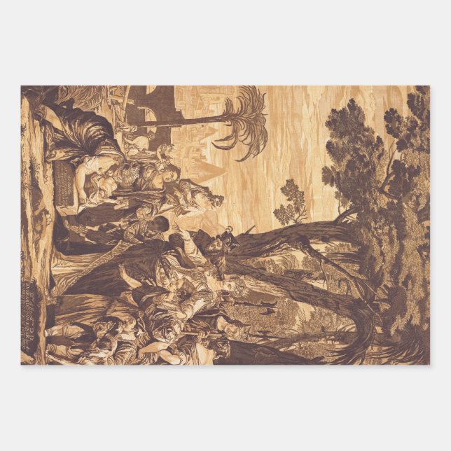 The Finding of Moses from Book of Exodus Wrapping Paper Sheets (Front)