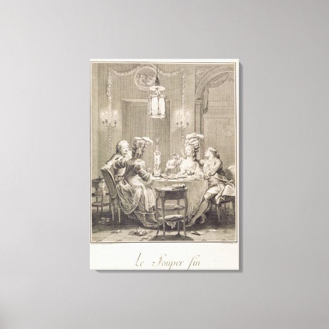 The Fine Supper, 1781, engraved by I.S. Helman (17 Canvas Print (Front)