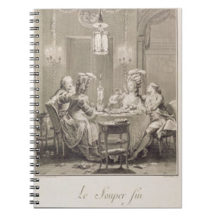 The Fine Supper, 1781, engraved by I.S. Helman (17 Notebook