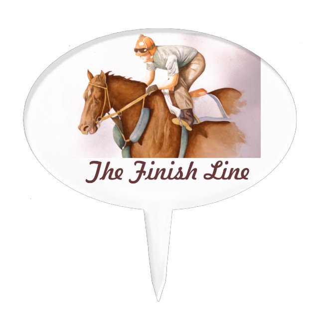 The Finish Line Cake Topper (Front)