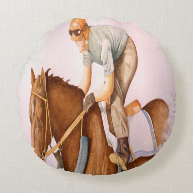 The Finish Line Round Pillow (Front)