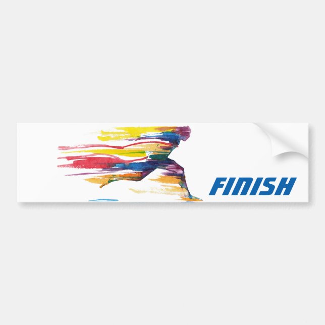 The Finish Motivational Bumper Sticker (Front)