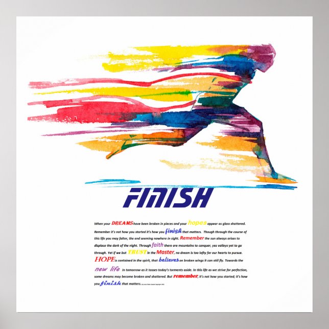 The Finish Motivational Poster (Front)