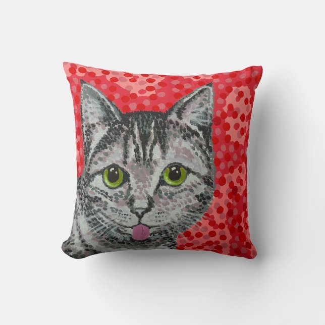 The Finnish Cat Throw Pillow (Front)