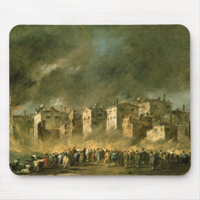 The Fire at San Marcuola (oil on canvas) Mouse Pad (Front)