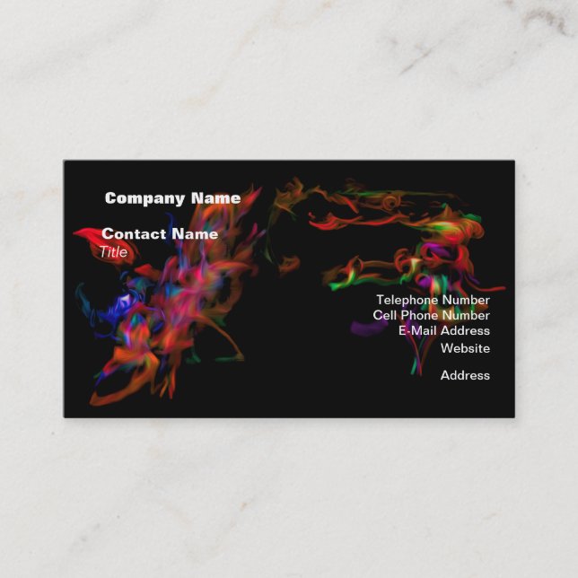 The Fire Horse Vs The Rainbow Dragon Business Card (Front)