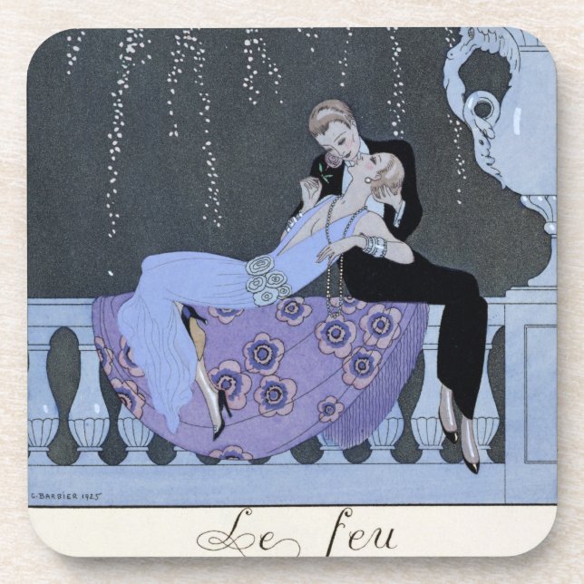 The Fire, illustration for 'Fetes Galantes' by Pau Beverage Coaster (Front)