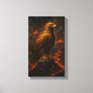 The Fireborn Eagle: Rise Through Chaos Canvas Print
