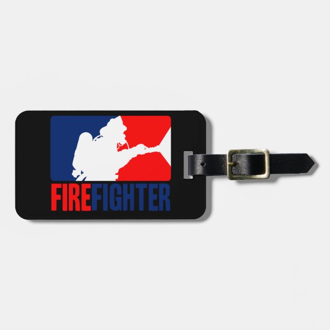 The Firefighter Action Luggage Tag (Front Horizontal)