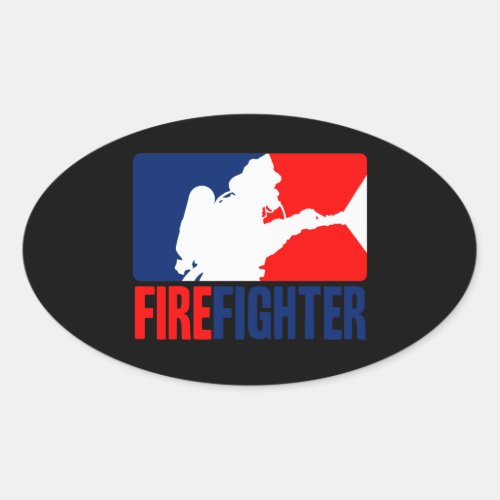 The Firefighter Action Oval Sticker