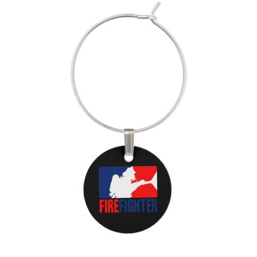 The Firefighter Action Wine Glass Charm