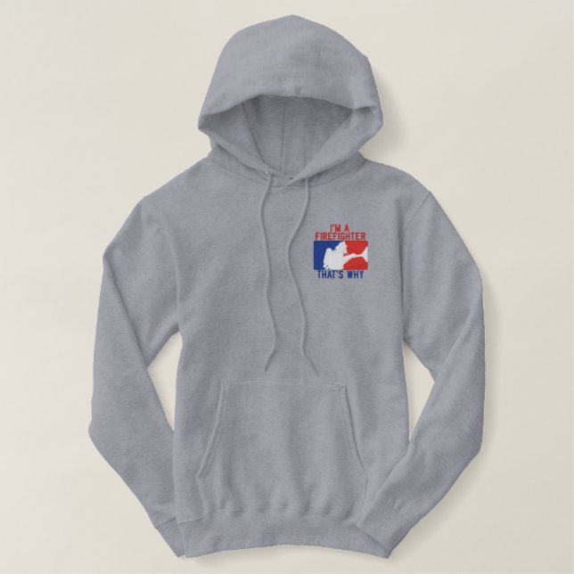 The Firefighter Custom Embroidery Embroidered Hoodie (Design Front)