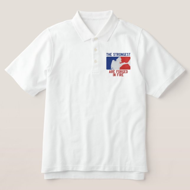 The Firefighter Custom Embroidery Embroidered Polo Shirt (Design Front)