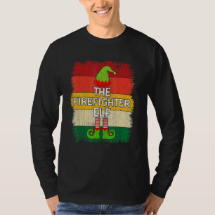 The Firefighter Elf Matching Group Christmas Party T-Shirt