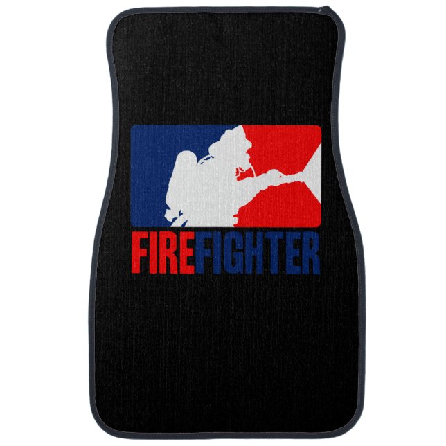 The Firefighter Graphic League Style Car Mat (Front)