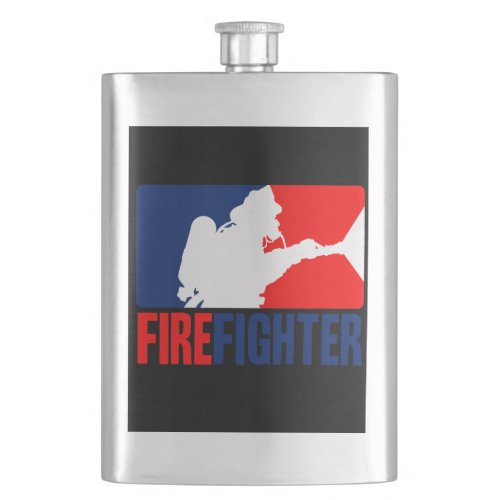 The Firefighter Headliner in Tri_colors Hip Flask