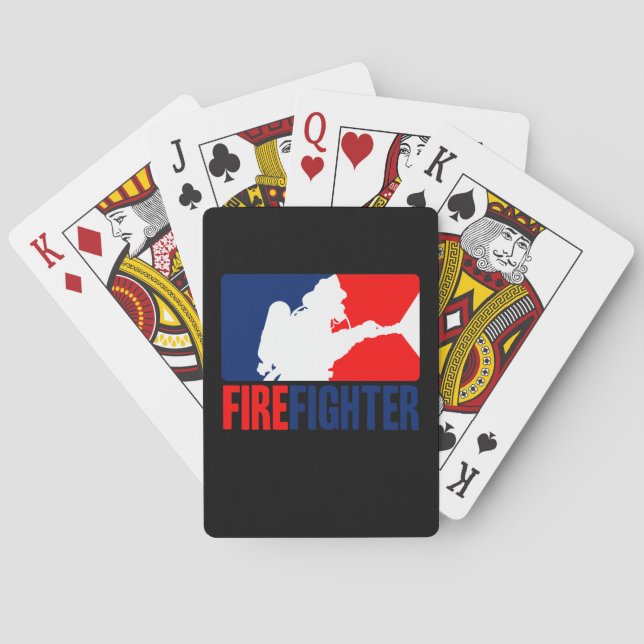The Firefighter Headliner in Tri-colors Poker Cards (Back)