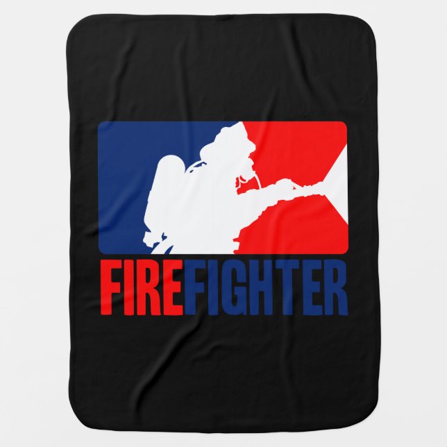 The Firefighter Headliner in Tri-colors Stroller Blanket (Front)
