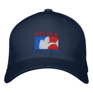 The Firefighter Keep Calm Custom Embroidery Embroidered Baseball Hat
