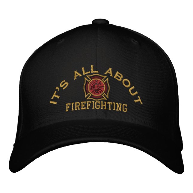 The Firefighter Values Custom Embroidery Embroidered Baseball Cap (Front)