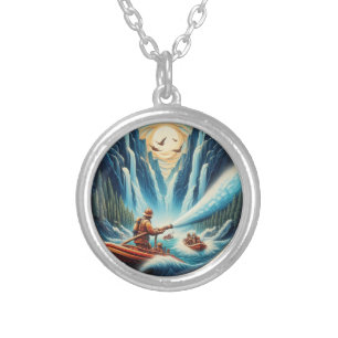 The firefighters loaded onto their boat silver plated necklace