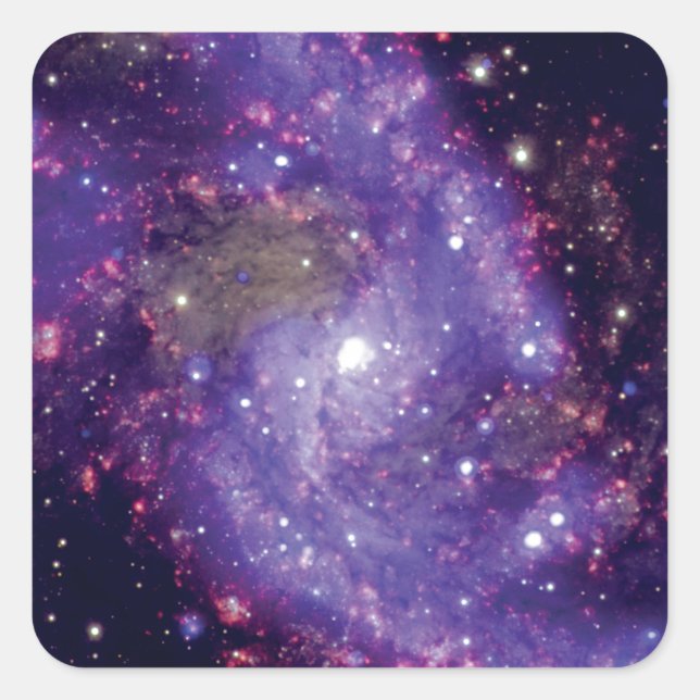 The Fireworks Galaxy Outer Space Photo Square Sticker (Front)