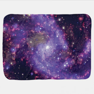The Fireworks Galaxy Outer Space Photo Stroller Blanket
