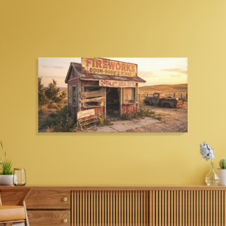 The Fireworks Stand That Time Forgot Canvas Print