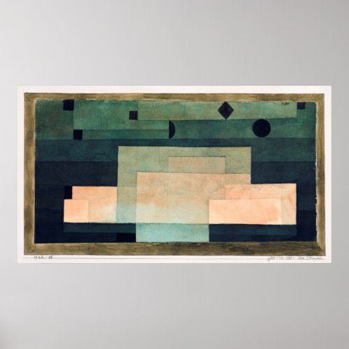 The Firmament Above the Temple 1922 by Paul Klee Poster