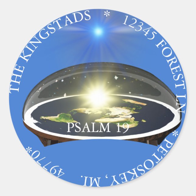 THE FIRMAMENT  SCRIPTURE CLASSIC ROUND STICKER (Front)