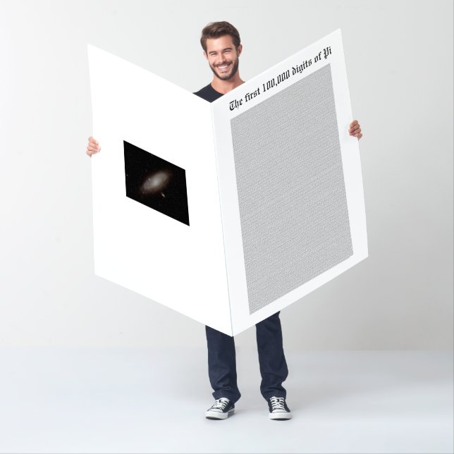 The first 100,000 digits of Pi Card (In Situ)