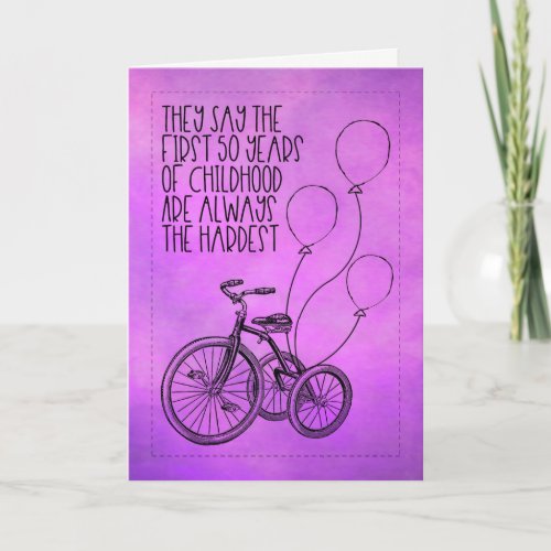 The First 50 Years of Childhood Birthday Card