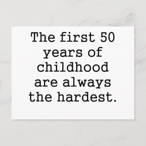 The First 50 Years Of Childhood Postcard