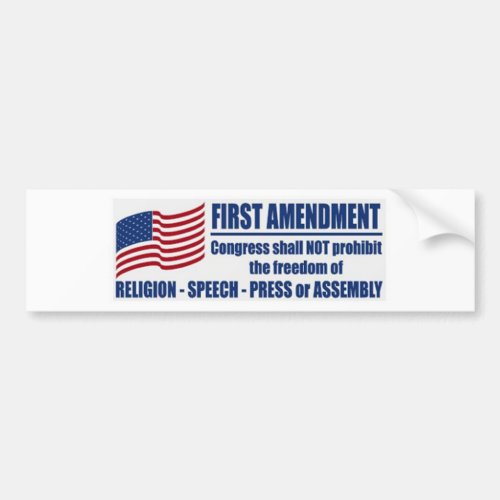 The First Amendment Bumper Sticker
