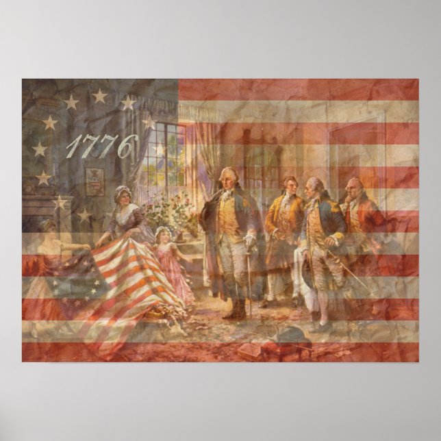 The First American Flag Poster (Front)