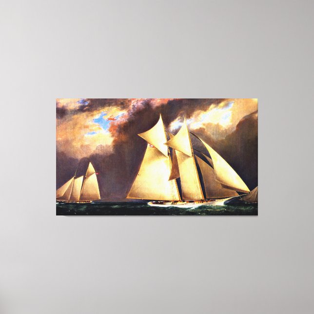 The First America's Cup Race, 1870, Canvas Print (Front)