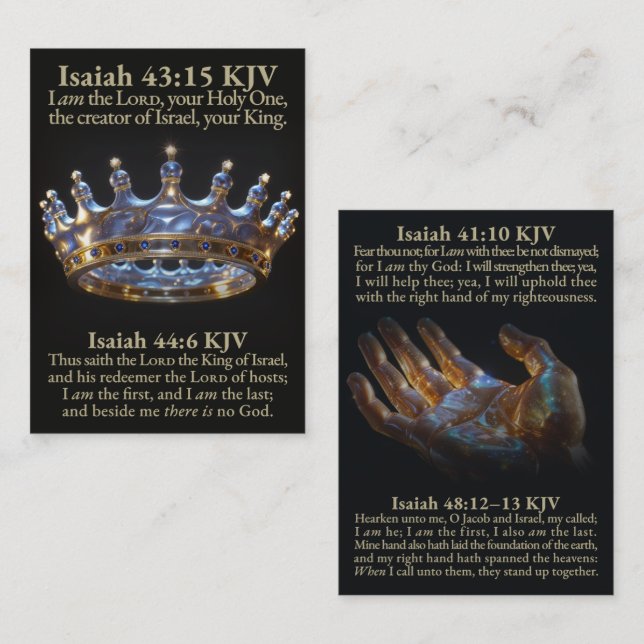 The First and Last LORD King of Israel KJV Card (Front/Back)