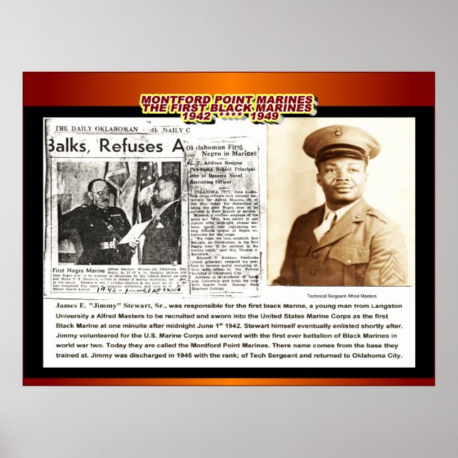 THE FIRST BLACK MARINE 1942 POSTER (Front)