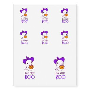 The First Boo of Halloween Temporary Tattoos