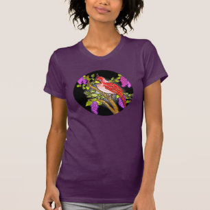 The First Cardinal in the Lilac Tree T-Shirt