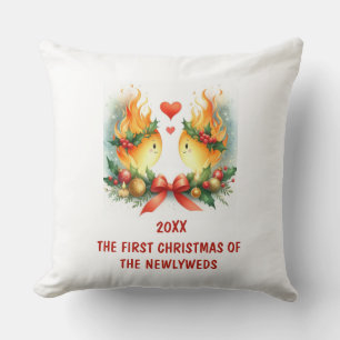 THE FIRST CHRISTMAS OF THE NEWLYWEDS THROW PILLOW